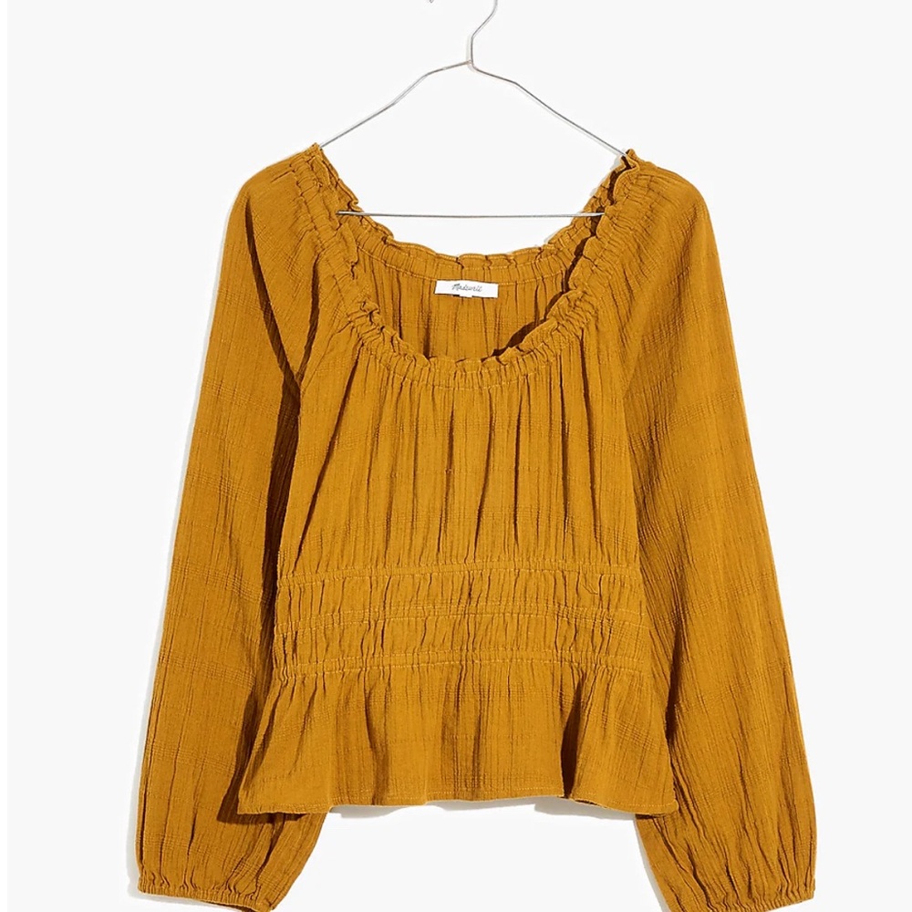 Madewell‎ Sophia Top in Textured Plaid Size M